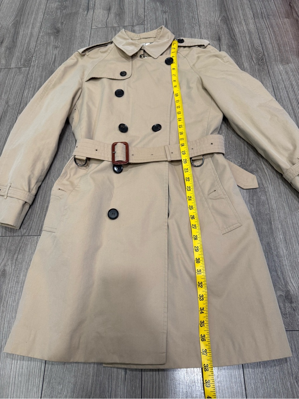 Burberry London Women's Beige Belted Trench Coat Nova Check Lined Classic Jacket - Picture 13 of 16
